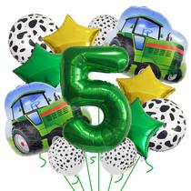 Conjunto de balões de festa com tema de trator agrícola, 13 unidades Green Nu