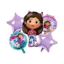 Conjunto De Balões De Festa De Aniversário Infantil Com Tema Casa Da Gabby, 5 Peças, Balões De Filme