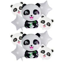 Conjunto de balões de festa Gadpiparty Panda Star, 10 unidades com decoração Conjunto de balões de festa Gadpiparty Panda Star, 10 unidades com decoração