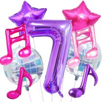 Conjunto de Balões de Festa Kaefsros 40" com Nota Musical e Disco