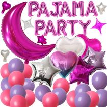 Conjunto de balões de festa PIJAMA PARTY 44 unidades para decoração de meninas