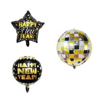 Conjunto De Balões De Folha De 18 Polegadas Para O Ano Novo 6 Peças BALÕES DE HÉLIO FELIZ ANO NOVO