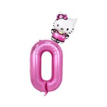 Conjunto De Balões De Folha Hello Kitty 2 Peças Decorações Para Festa De Aniversário Infantil
