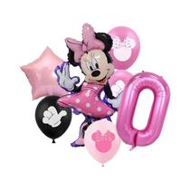 Conjunto De Balões De Folha Minnie E Mickey Mouse 7 Peças Para Festa De Aniversário, Chá De Bebê E
