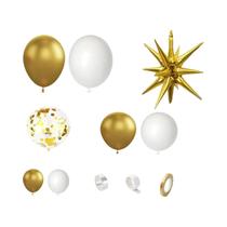 Conjunto De Balões De Látex Branco 121PCS Para Decorações De Aniversário, Casamentos E Dia Dos Conjunto De Balões De Látex Branco 121PCS Para Decorações De Aniversário, Casamentos E Dia Dos