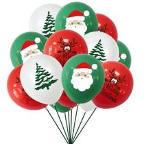 Conjunto de balões de látex de Natal, 15 peças, Papai Noel, Rudolph, 30 cm