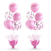 Conjunto de balões de mesa Suppromo Pink Foil Spray Centerpiece