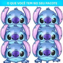 Conjunto De Balões Disney Stitch 6 Peças Decorações Para Festa De Aniversário Menino Menina Chá De