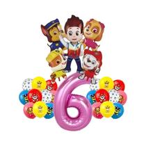 Conjunto De Balões Do Desenho Animado Paw Patrol Ryder Chase Skye Para Decoração De Festa De