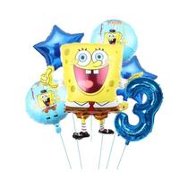 Conjunto De Balões Do SpongeBob Patrick Star 6 Peças Suprimentos Para Festa De Aniversário Balões De