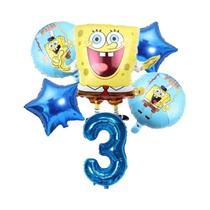 Conjunto De Balões Do SpongeBob Patrick Star 6 Peças Suprimentos Para Festa De Aniversário Balões De