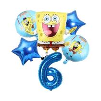 Conjunto De Balões Do SpongeBob Patrick Star 6 Peças Suprimentos Para Festa De Aniversário Balões De