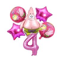 Conjunto De Balões Do SpongeBob Patrick Star 6 Peças Suprimentos Para Festa De Aniversário Balões De