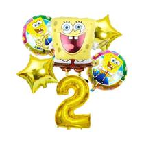 Conjunto De Balões Do SpongeBob Patrick Star 6 Peças Suprimentos Para Festa De Aniversário Balões De