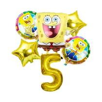 Conjunto De Balões Do SpongeBob Patrick Star 6 Peças Suprimentos Para Festa De Aniversário Balões De