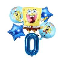 Conjunto De Balões Do SpongeBob Patrick Star 6 Peças Suprimentos Para Festa De Aniversário Balões De