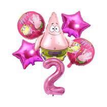 Conjunto De Balões Do SpongeBob Patrick Star 6 Peças Suprimentos Para Festa De Aniversário Balões De