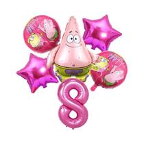 Conjunto De Balões Do SpongeBob Patrick Star 6 Peças Suprimentos Para Festa De Aniversário Balões De