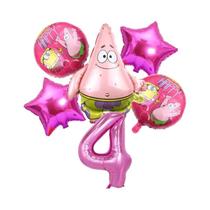 Conjunto De Balões Do SpongeBob Patrick Star 6 Peças Suprimentos Para Festa De Aniversário Balões De