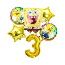 Conjunto De Balões Do SpongeBob Patrick Star 6 Peças Suprimentos Para Festa De Aniversário Balões De