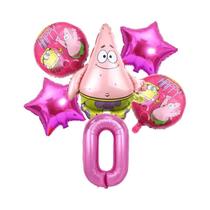 Conjunto De Balões Do SpongeBob Patrick Star 6 Peças Suprimentos Para Festa De Aniversário Balões De