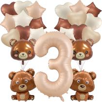 Conjunto de balões Fezava, 23 peças, balões de urso, 40 cm, terceiro número