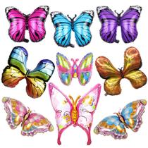 Conjunto de balões, folha de borboleta, 9 peças coloridas em forma de animal Conjunto de balões, folha de borboleta, 9 peças coloridas em forma de animal