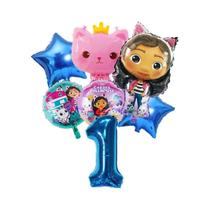 Conjunto De Balões Gabby Dollhouse Para Meninas, Decoração De Festa De Aniversário Infantil, Balões