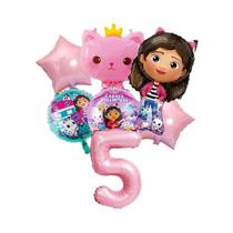 Conjunto De Balões Gabby Dollhouse Para Meninas, Decoração De Festa De Aniversário Infantil, Balões