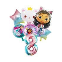 Conjunto De Balões Gabby Dollhouse Para Meninas, Decoração De Festa De Aniversário Infantil, Balões
