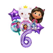 Conjunto De Balões Gabby Dollhouse Para Meninas, Decoração De Festa De Aniversário Infantil, Balões