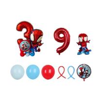 Conjunto De Balões Homem-Aranha Vermelho 28 Peças Suprimentos De Decoração Para Festa De Aniversário Conjunto De Balões Homem-Aranha Vermelho 28 Peças Suprimentos De Decoração Para Festa De Aniversário