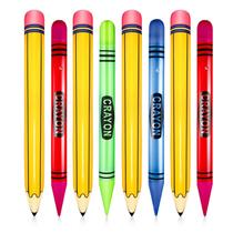 Conjunto de balões infláveis de lápis de cera para festa de volta às aulas