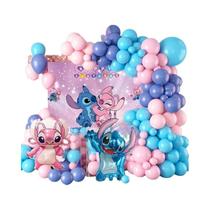 Conjunto De Balões Kawaii Stitch Para O Dia Dos Namorados, Decoração De Festa De Chá De Bebê,