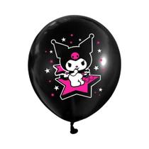 Conjunto De Balões Kuromi Melody 12/6pcs Decorações De Festa De Aniversário Para Meninas Presentes