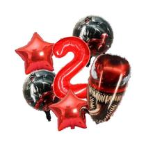 Conjunto De Balões Marvel Venom 6 Peças Decorações De Festa De Aniversário Infantil Balões De Folha Conjunto De Balões Marvel Venom 6 Peças Decorações De Festa De Aniversário Infantil Balões De Folha