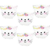 Conjunto de balões metalizados Cheosry Cat Kitten Birthday Party x6