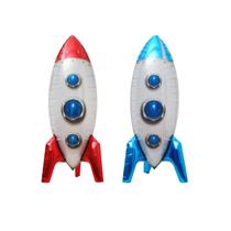 Conjunto de balões metalizados Space Rocket 4D inflável x2 para festa