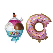 Conjunto de balões para sorvete e papel alumínio para rosquinhas, 2 peças para festa de verão