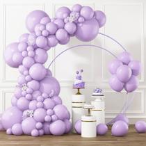 Conjunto de Balões Pastel Roxo RUBFAC - 105 Unidades com Fita e Cola