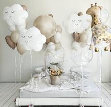 Conjunto de Balões PC Girafa Nuvem Decoração de Festa 29" 22"