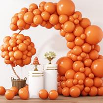 Conjunto de balões RUBFAC 129 unidades de látex laranja de tamanhos diferentes