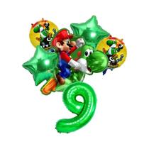 Conjunto De Balões Super Mario De 32 Polegadas 6PCS Decoração De Aniversário Infantil Em Filme De