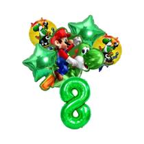 Conjunto De Balões Super Mario De 32 Polegadas 6PCS Decoração De Aniversário Infantil Em Filme De
