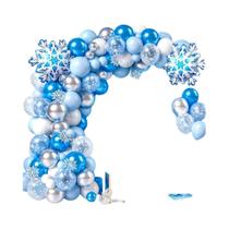 Conjunto De Balões Temáticos De Neve E Gelo 136 Peças Decoração De Festa De Natal De Inverno