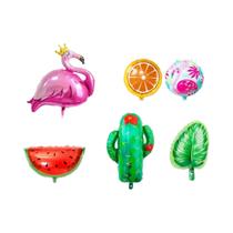 Conjunto De Balões Tropicais 8 Peças Decoração De Festa De Aniversário Luau Havaiano Tema Flamingo Conjunto De Balões Tropicais 8 Peças Decoração De Festa De Aniversário Luau Havaiano Tema Flamingo