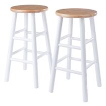 Conjunto de bancos Winsome Huxton, 2 peças, branco natural, 61 cm Conjunto de bancos Winsome Huxton, 2 peças, branco natural, 61 cm