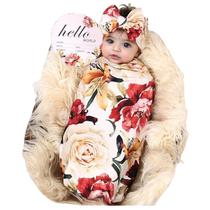 Conjunto de bandanas Blanket Galabloomer 80 cm Swaddle com estampa de flores Conjunto de bandanas Blanket Galabloomer 80 cm Swaddle com estampa de flores