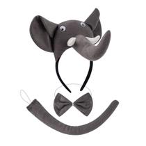 Conjunto de bandanas de pelúcia com orelha de elefante, 3 peças Conjunto de bandanas de pelúcia com orelha de elefante, 3 peças