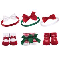 Conjunto de bandanas e meias para bebês Hudson Baby Christmas